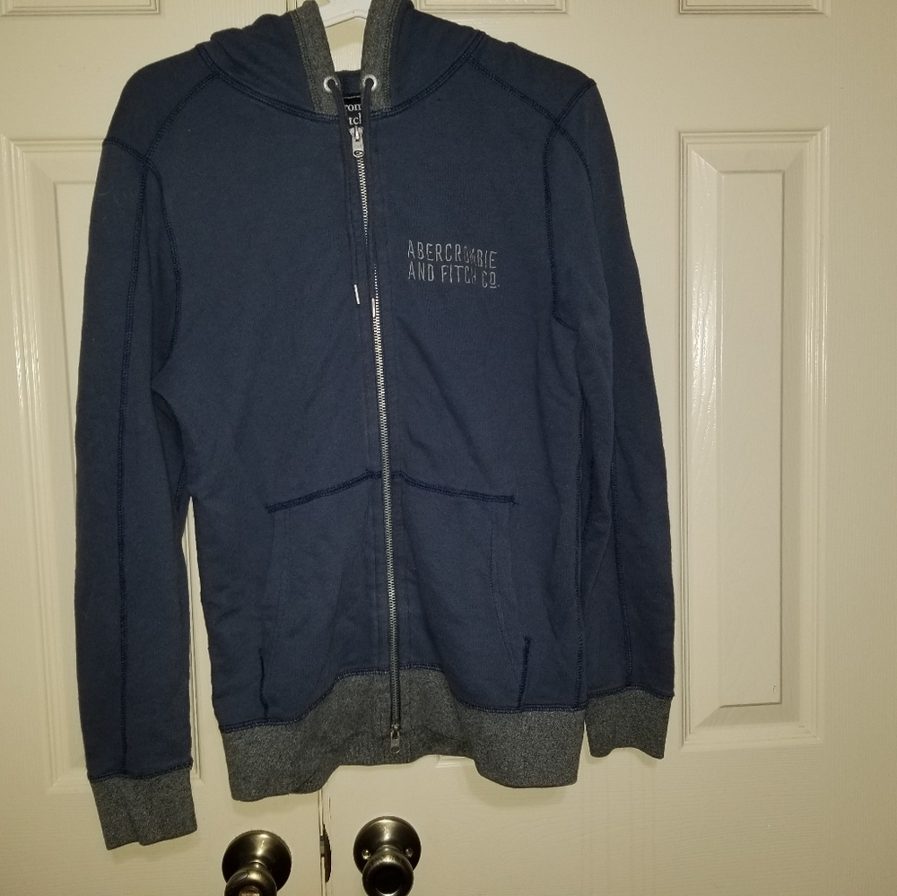 Abercrombie and Fitch blue xs zipped hood